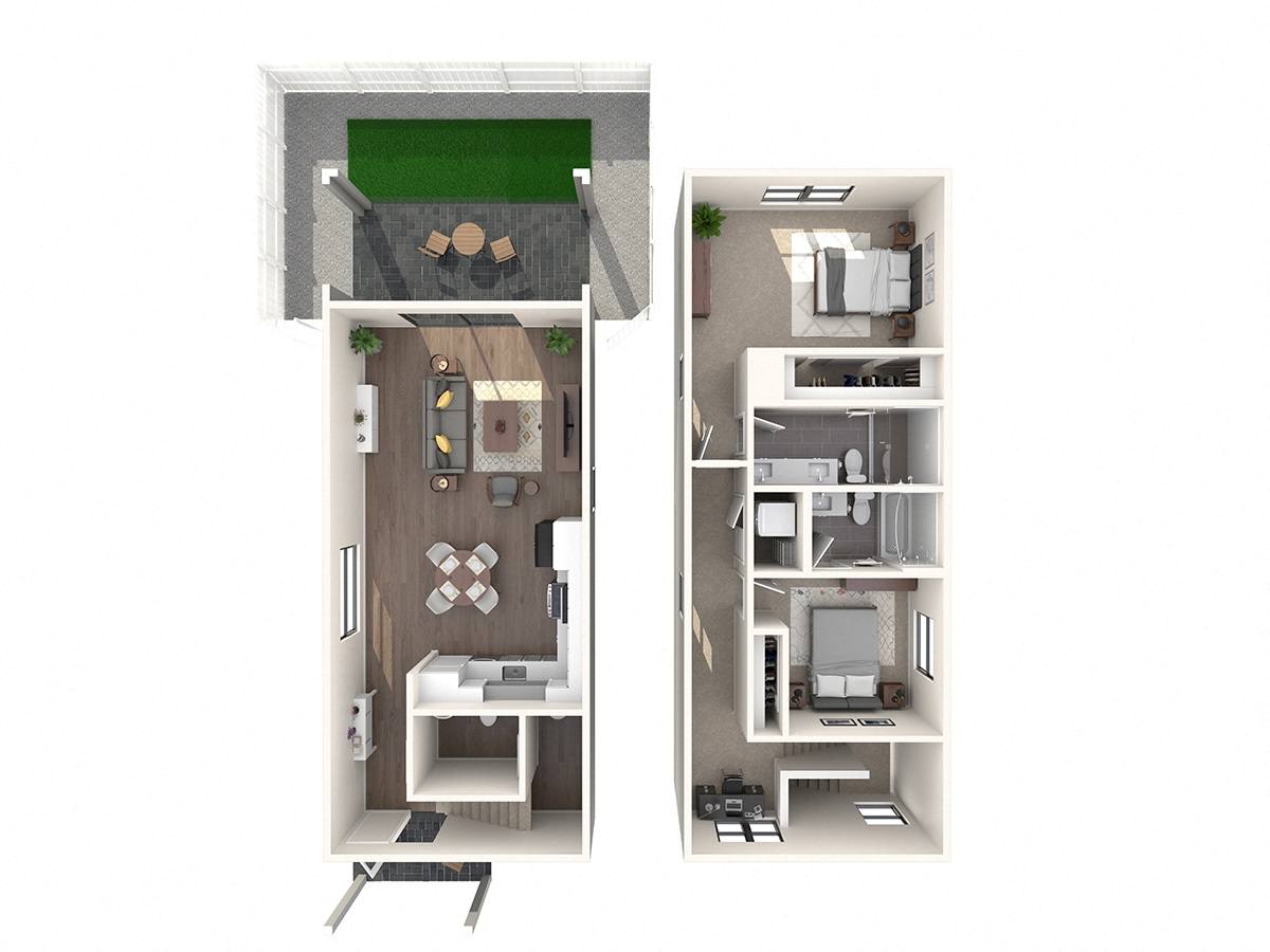 Altair by Soltura Bungalow 3D Floor Plan